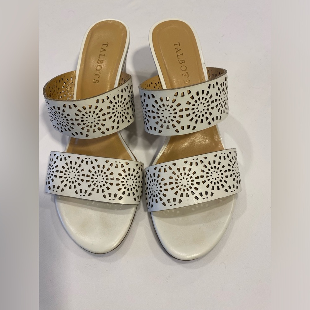 Talbots white sandals